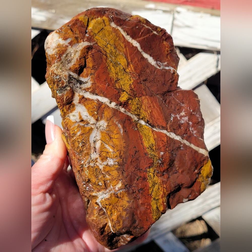 Lapidary rough natural jasper specimen